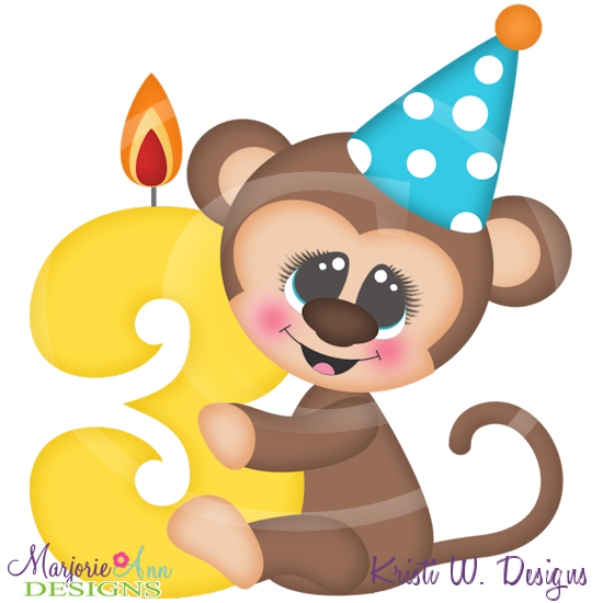 Party Animal 3rd Birthday Cutting Files-Includes Clipart - Click Image to Close